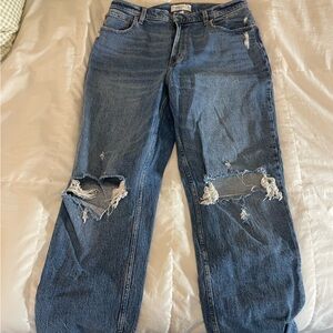 Abercrombie & Fitch The 90s Straight Ultra High Rise Curve Love Jeans